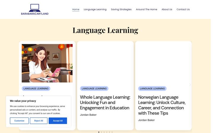 Screenshot of barabaracartland.com