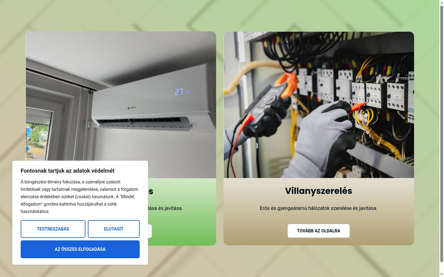 Screenshot des Einwilligungsbanners vor jeglicher Interaktion