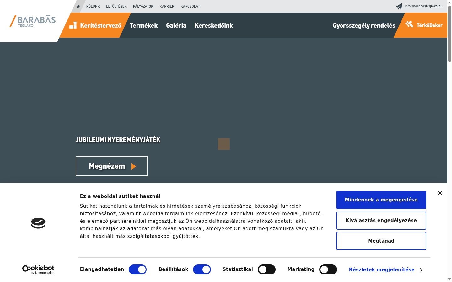 Screenshot des Einwilligungsbanners vor jeglicher Interaktion
