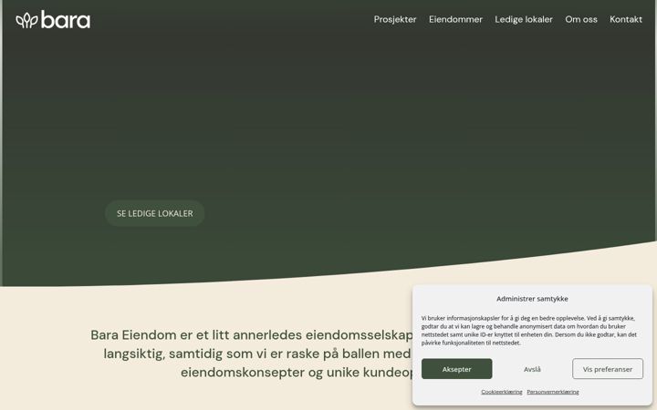 Zrzut ekranu baraeiendom.no