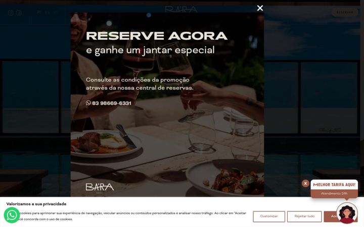 Skärmbild av barahotel.com.br