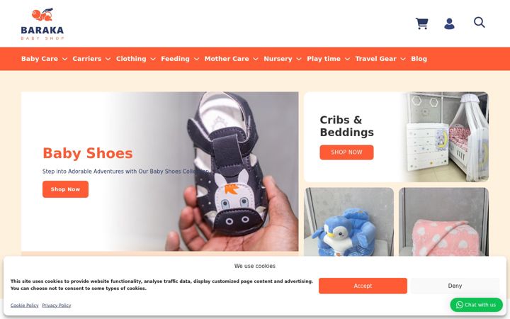 Screenshot of barakababyshop.co.ke