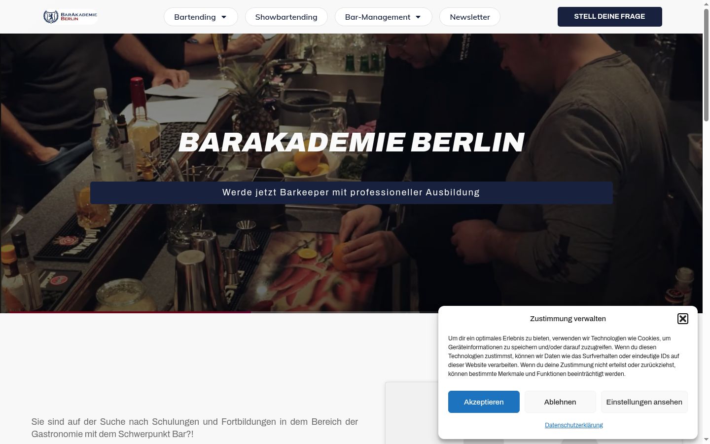 Screenshot tal-banner tal-kunsens muri qabel kwalunkwe interazzjoni