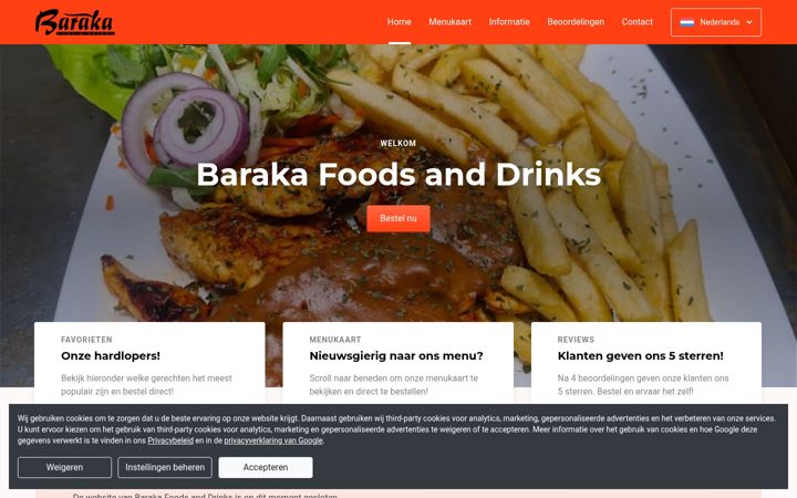 Screenshot of barakagorinchem.nl