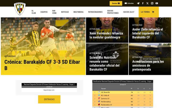 Screenshot of barakaldocf.com
