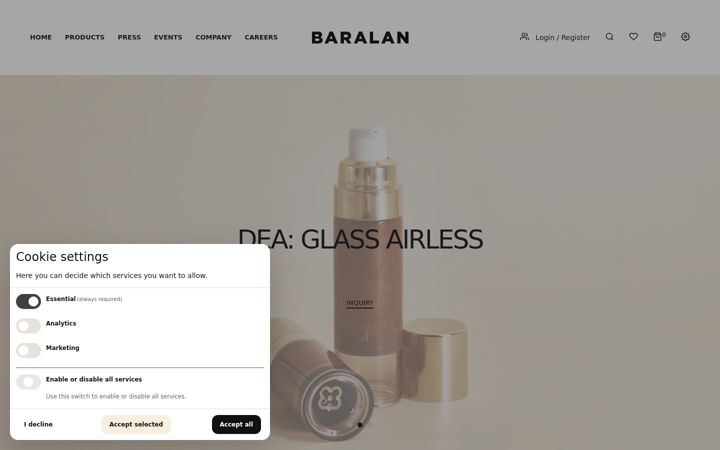 Screenshot of baralan.com