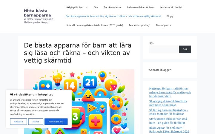 Screenshot of baralek.se
