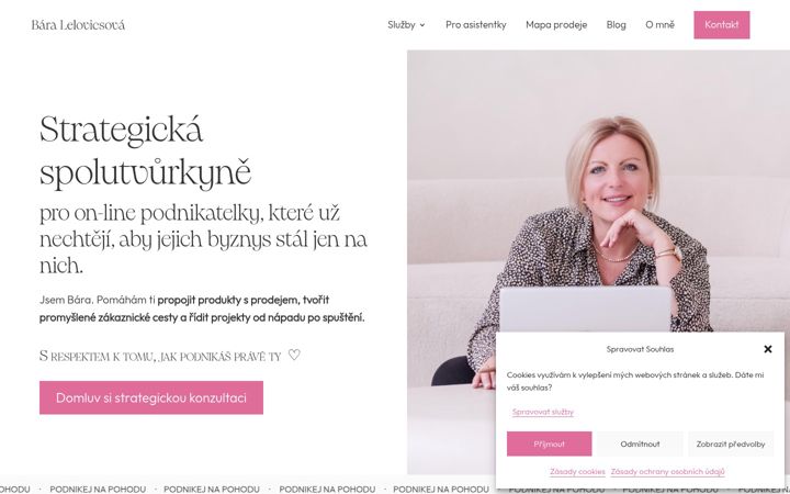 Screenshot ta' baralelovicsova.cz