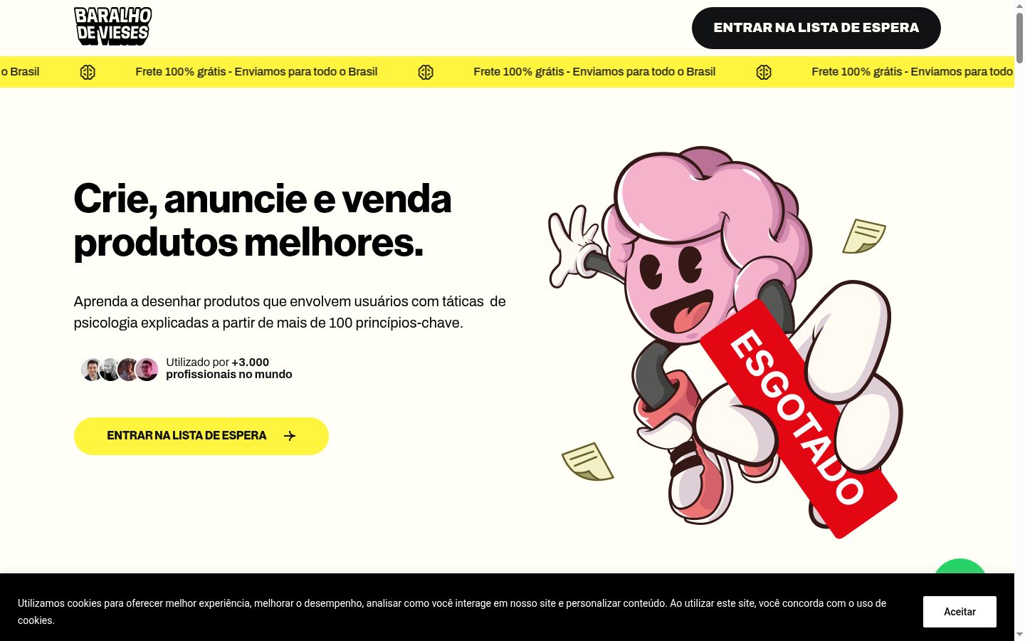 Capture d'écran de la bannière de consentement affichée avant toute interaction