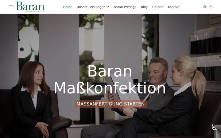 Képernyőkép: baran-masskonfektion.de