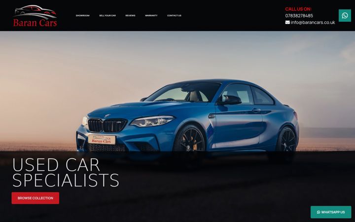 Screenshot of barancars.co.uk