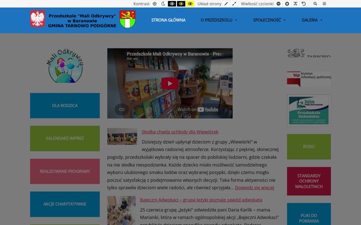 Screenshot of baranowo-przedszkole.pl
