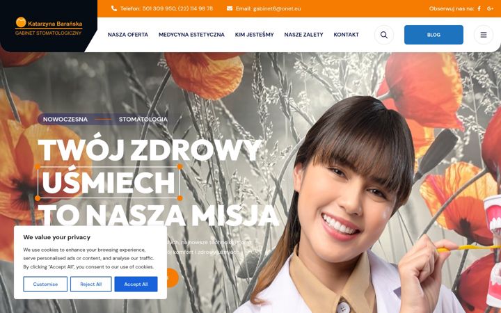 Snimka zaslona za baranska-stomatolog.pl