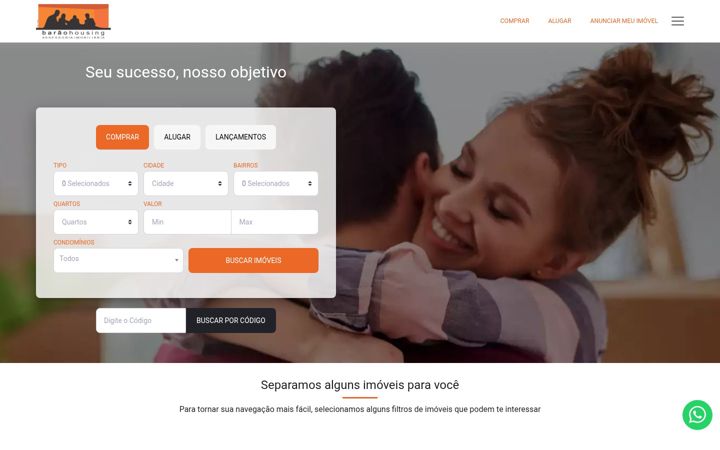 Screenshot of baraohousing.com.br