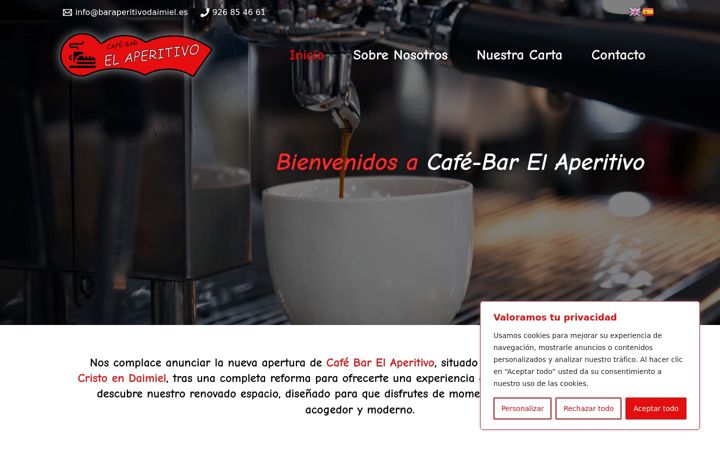 Screenshot of baraperitivodaimiel.es