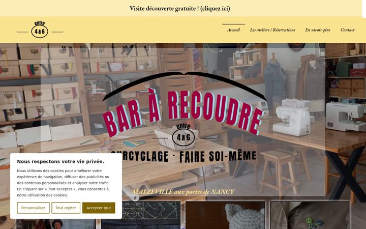 Screenshot of bararecoudre.fr