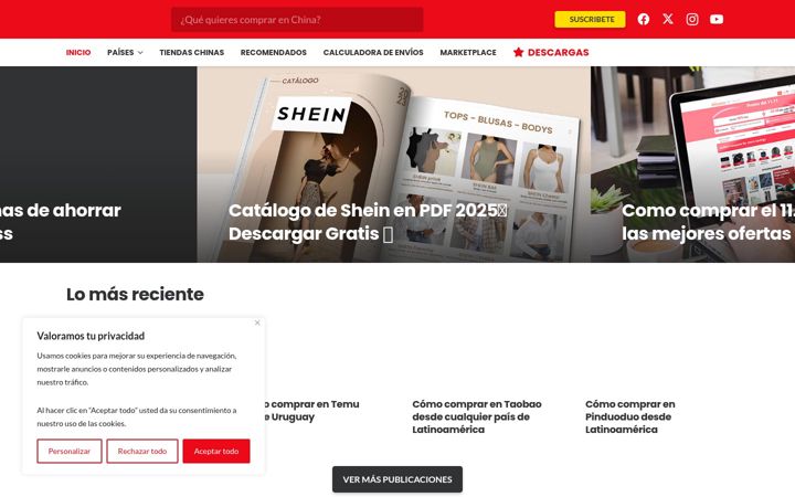 Screenshot of baratoenchina.com