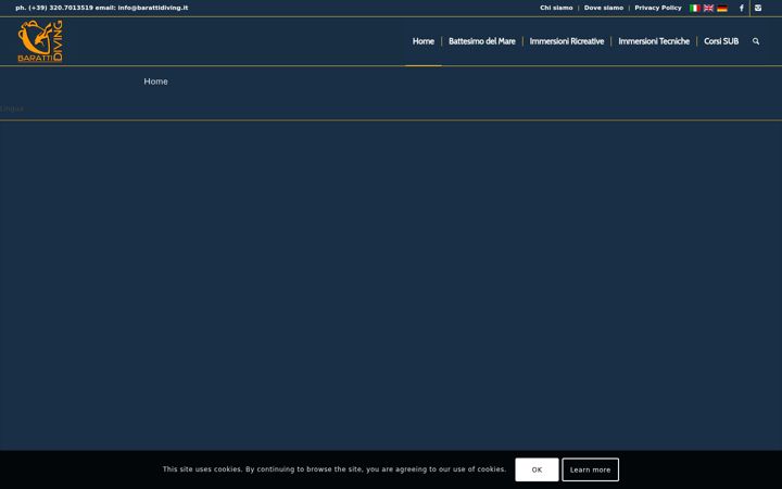 Screenshot of barattidiving.it
