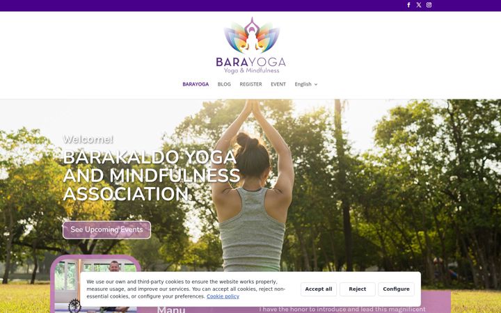 Screenshot of barayoga.org