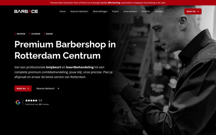Screenshot of barbace.nl
