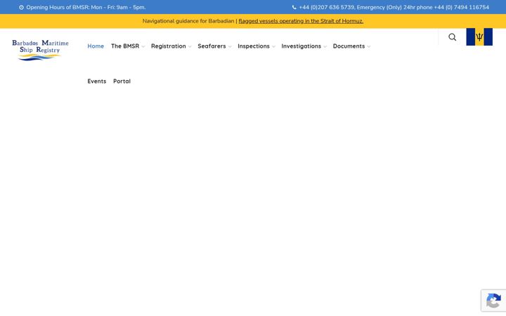 Screenshot of barbadosmaritime.org