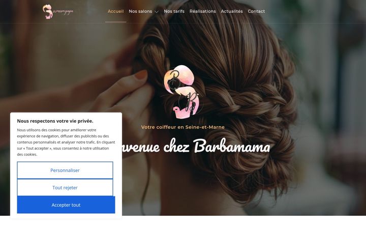 Skjámynd af barbamama.fr
