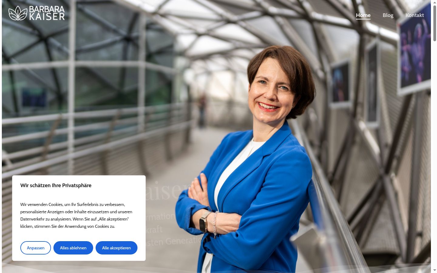 Capture d'écran de la bannière de consentement affichée avant toute interaction