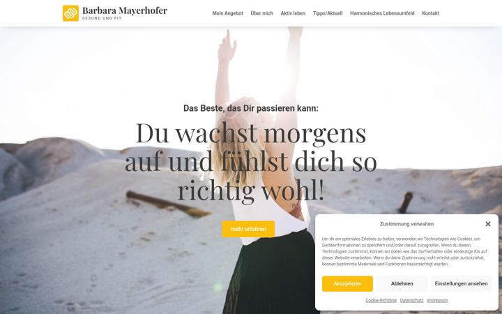 Screenshot stránky barbara-mayerhofer.de
