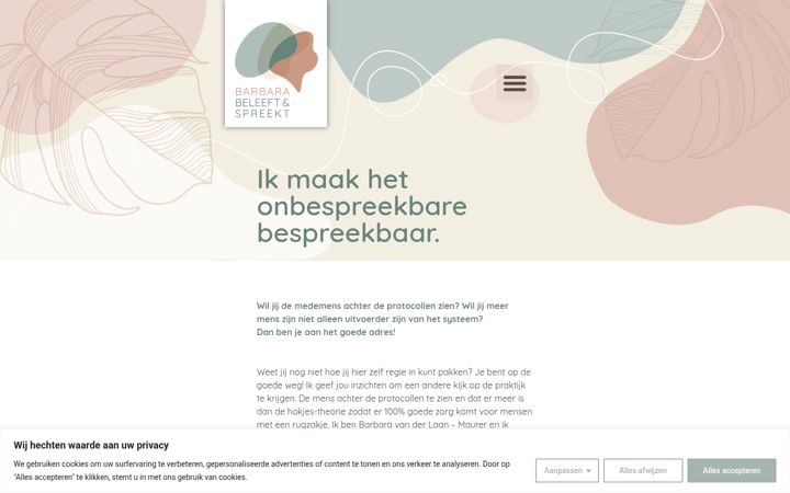 Ekrānuzņēmums no barbarabeleeftenspreekt.nl