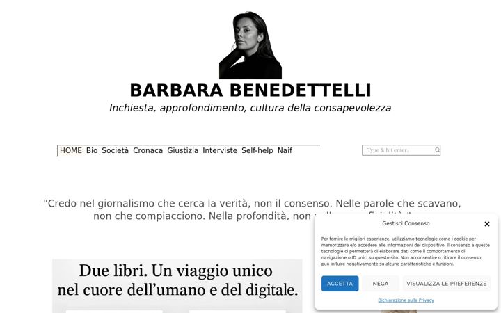 Screenshot of barbarabenedettelli.it
