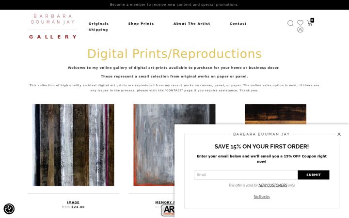Screenshot of barbaraboumanjaygallery.com
