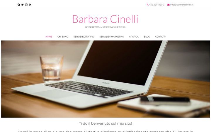 Screenshot of barbaracinelli.it
