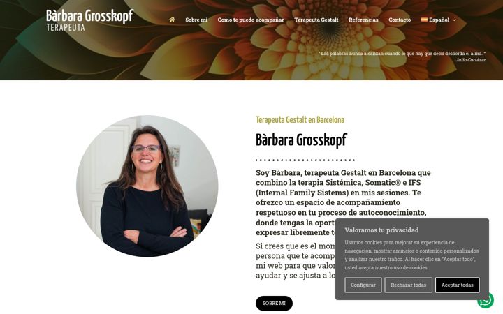 Screenshot of barbaragrosskopfterapia.com