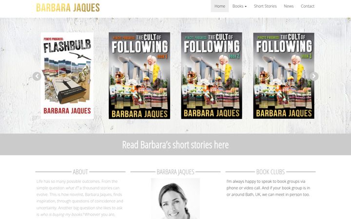 Screenshot of barbarajaques.co.uk