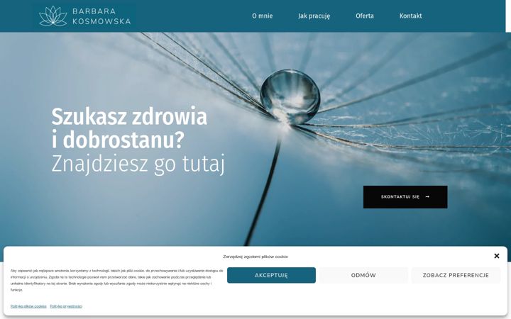 Screenshot of barbarakosmowska.pl