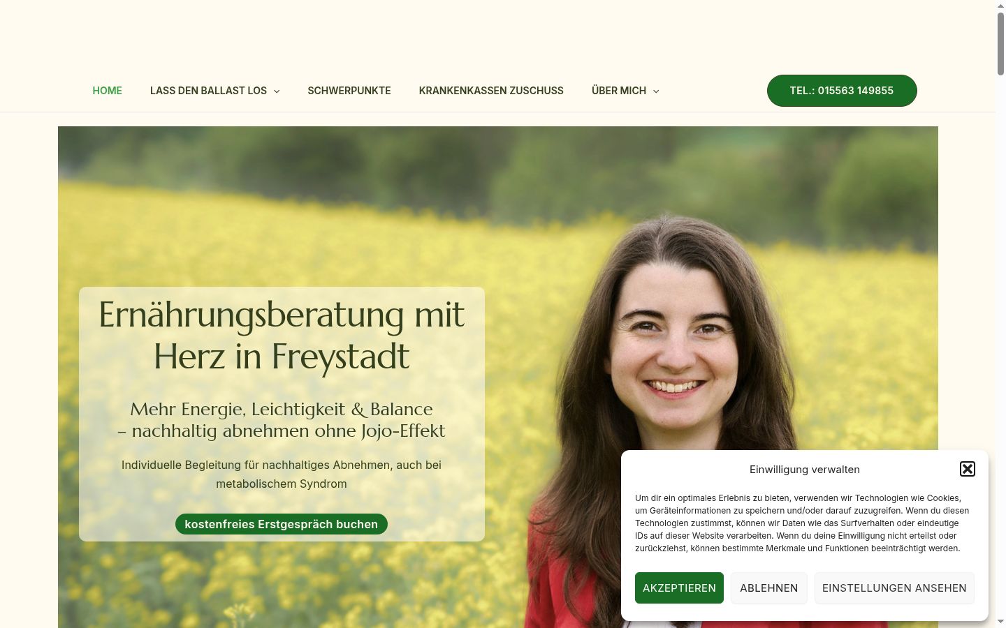 Screenshot tal-banner tal-kunsens muri qabel kwalunkwe interazzjoni
