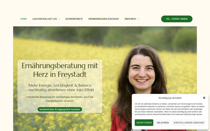 Screenshot of barbarameyer-ernaehrung.de