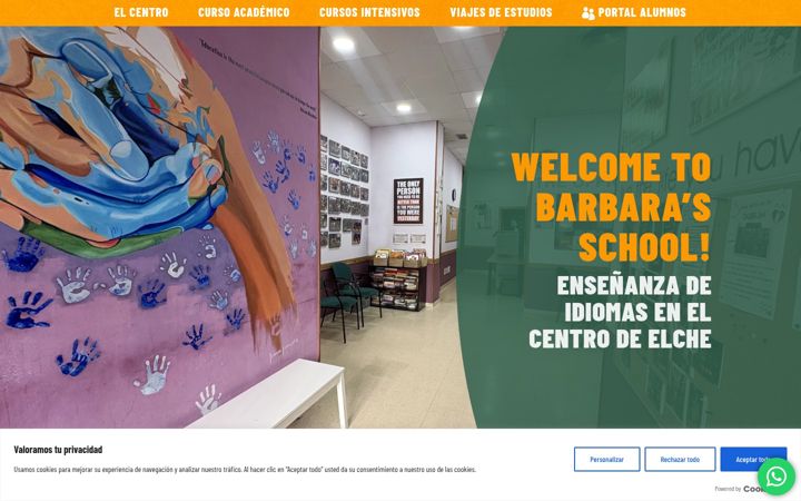 Captura de pantalla de barbaras-school.es