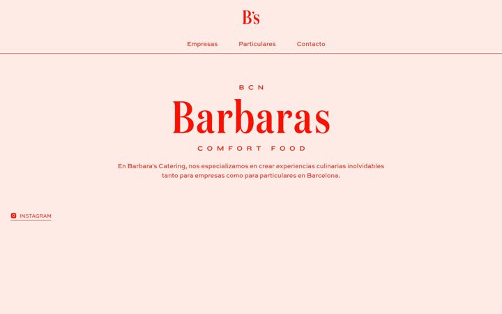 Screenshot of barbarascatering.com