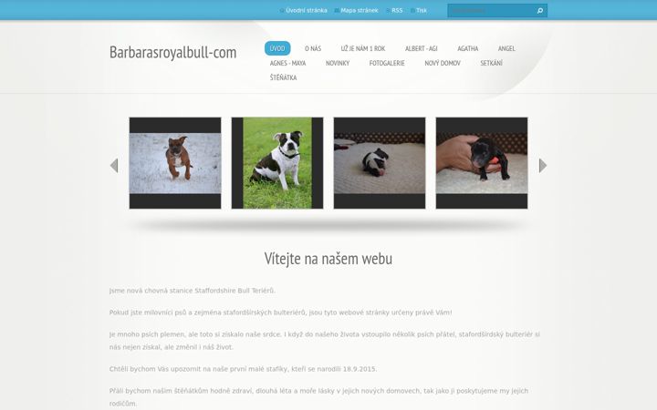 Screenshot of barbarasroyalbull.com