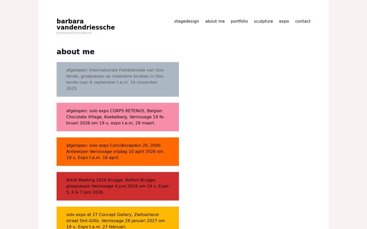 Screenshot of barbaravdd.be