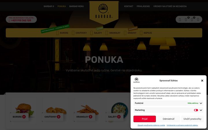 Screenshot of barbarburger.sk