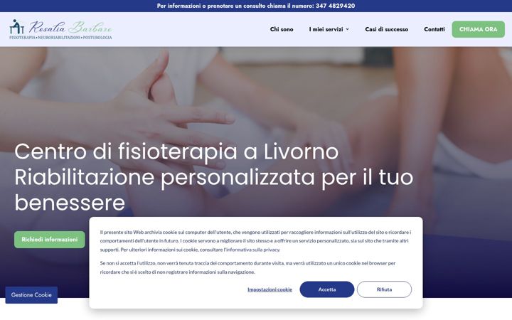 Screenshot of barbarofisioterapiaepostura.it