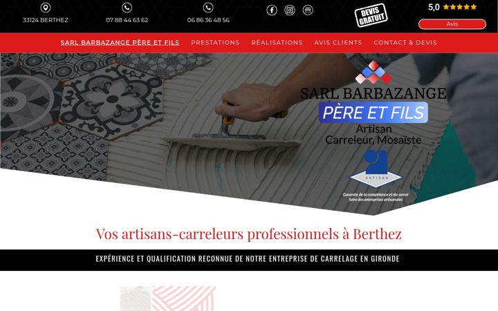 Screenshot of barbazange-pere-et-fils.fr