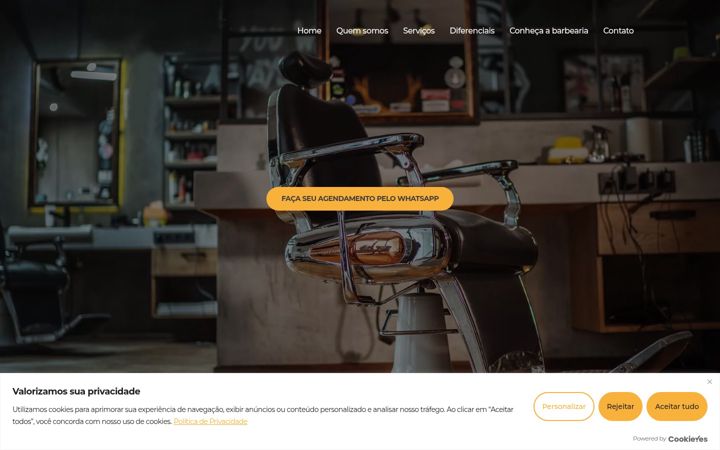 Screenshot of barbeariafulanetto.com.br