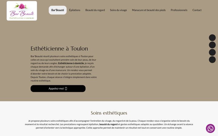 Screenshot of barbeaute-estheticienne.fr