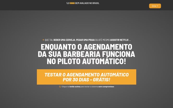 Screenshot di barbeiroagenda.com.br