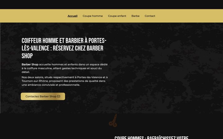 Screenshot of barber-shop26.fr
