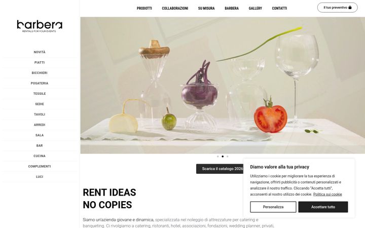 Screenshot of barberanoleggi.com