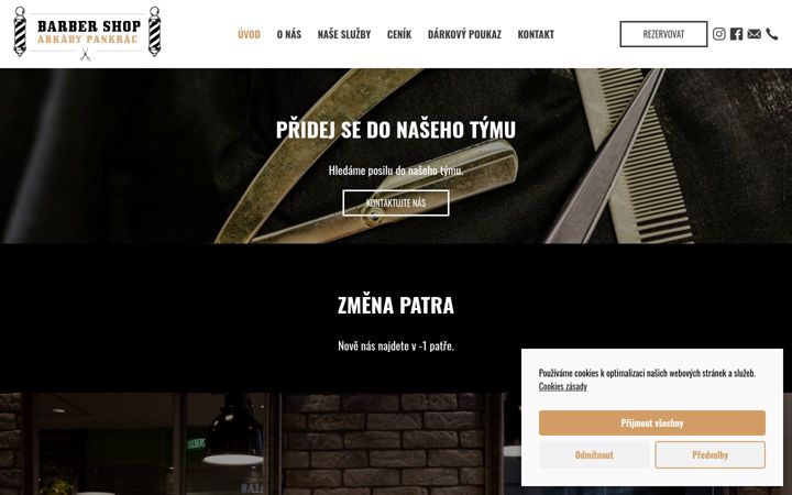 Screenshot of barberarkady.cz